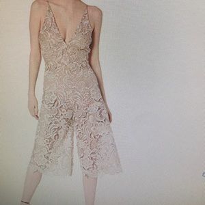 Dress the population lace jumpsuit large